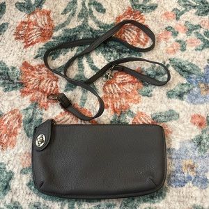 Grey Wristlet with detachable strap